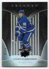 18/19 UPPER DECK TRILOGY ROOKIE PREMIERES BLACK #61 Andreas Johnsson #67/99