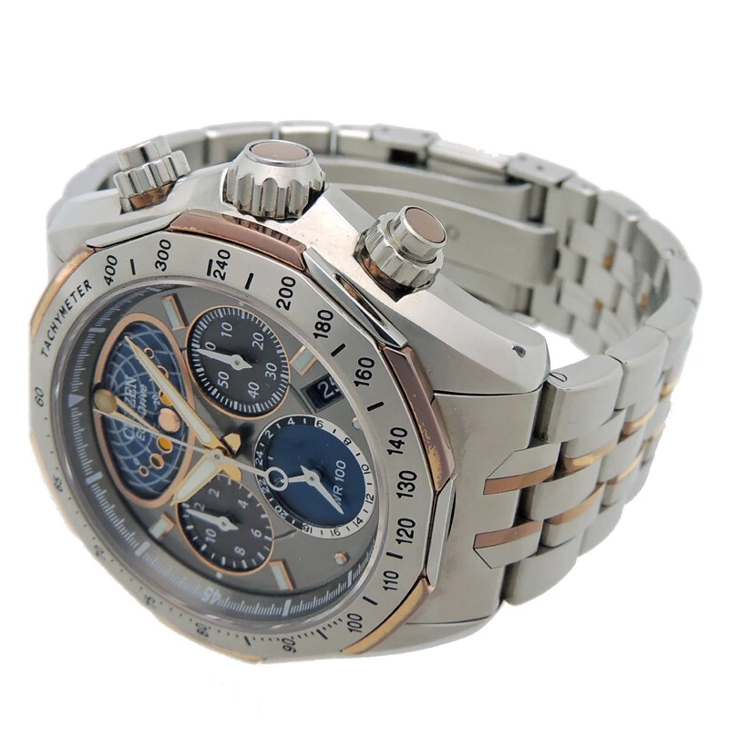 Citizen Eco Drive Signature Collection Moon Phase Watch AV3006 50H E270 S067243