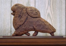 Pomeranian Sign Plaque Wall Decor Brown