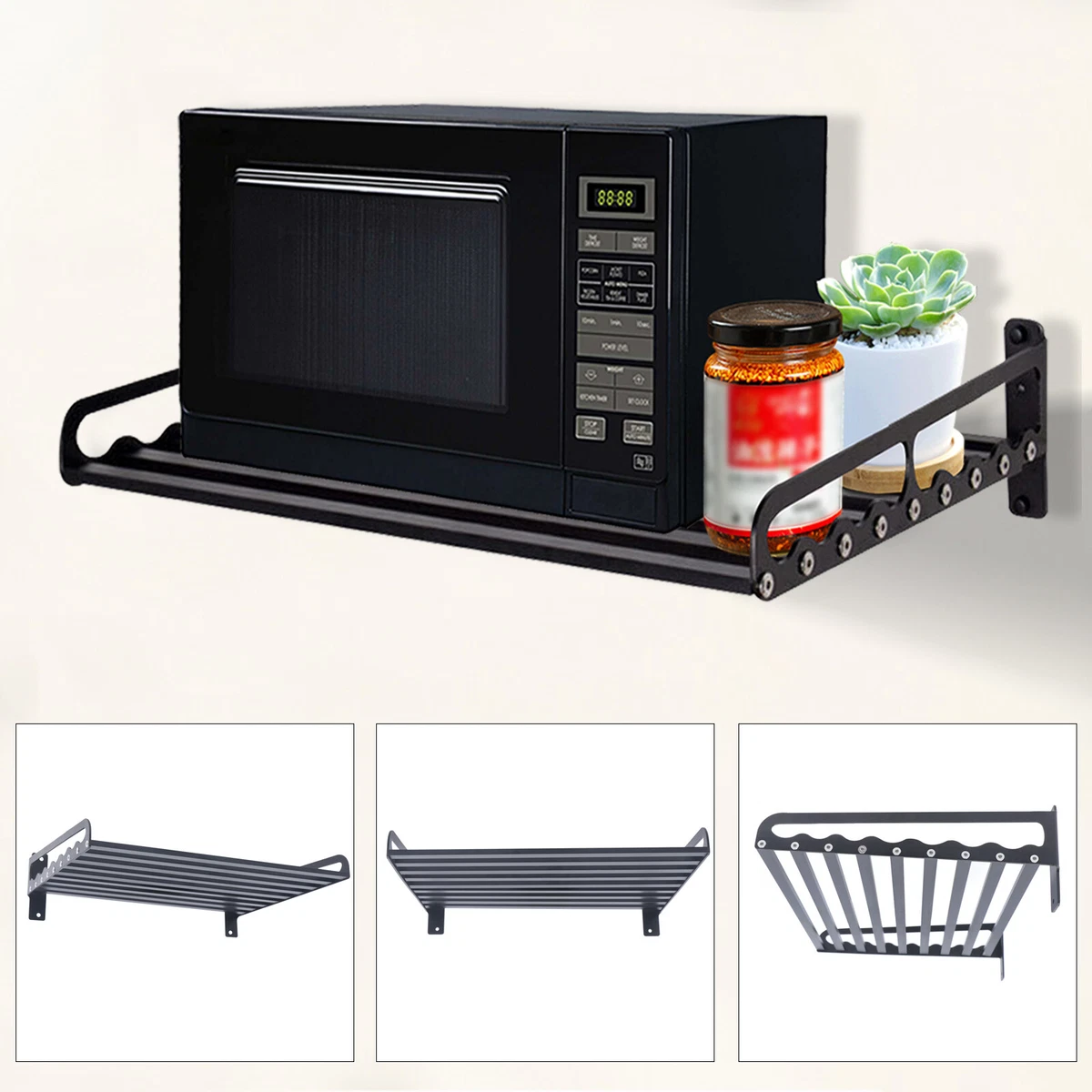 Microwave oven outlet wall stand