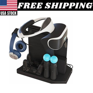 Psvr Charging Stand Ps4 Playstation Vr Headset Charger Display Organizer Storage Ebay