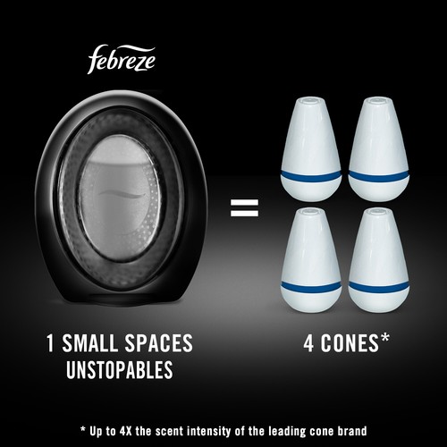 Febreze Small Spaces Unstopables Lufterfrischer Brise 0,25 fl. oz. Jede Packung mit 2 - Bild 3 von 11