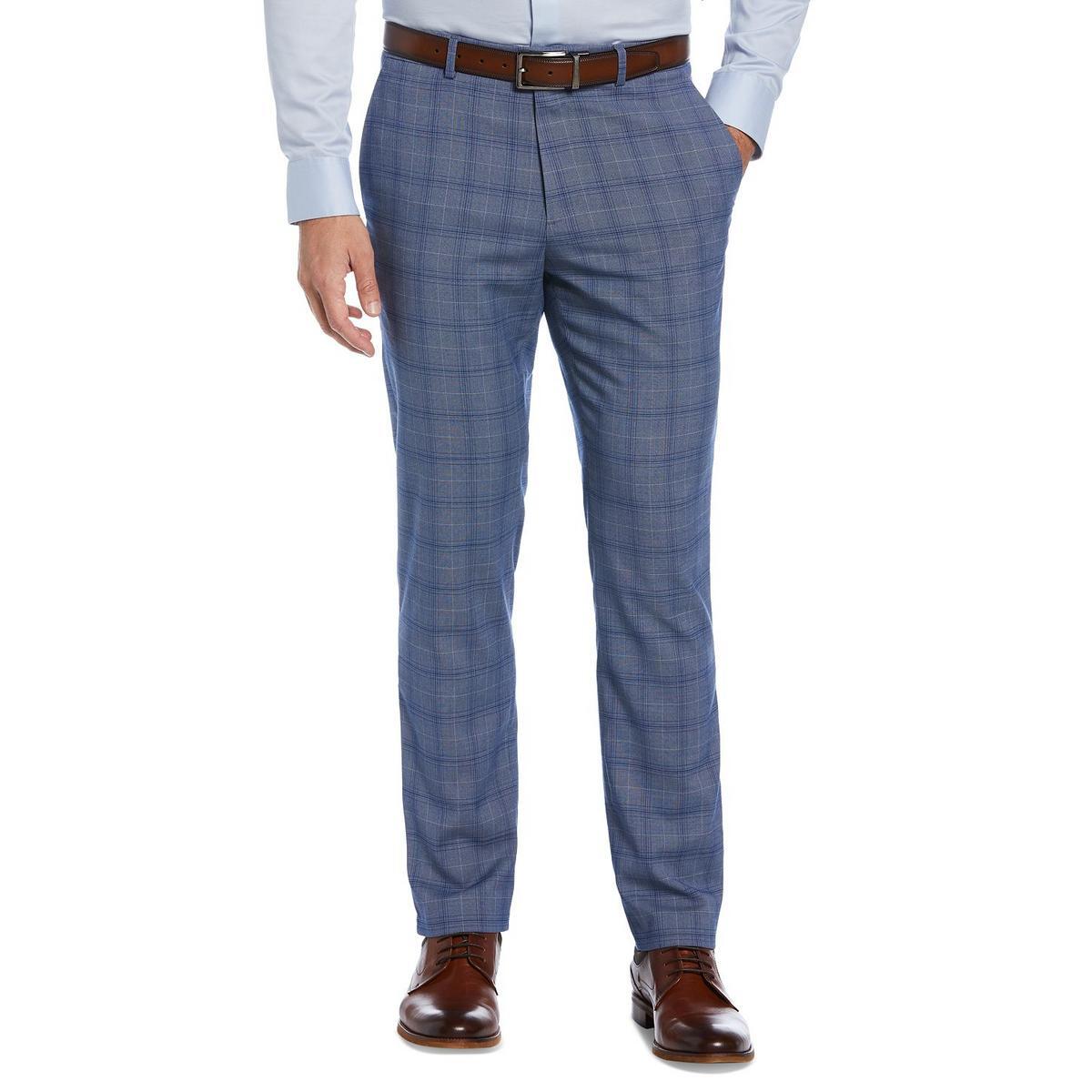 Мужские классические брюки в клетку Perry Ellis Portfolio BHFO 0399