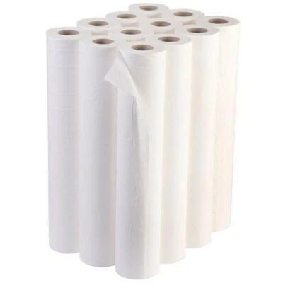 FOURSTONES 1 - 12 x Massage Table Bed Cover Couch Hygiene 20" Paper Rolls Tissue 40m White
