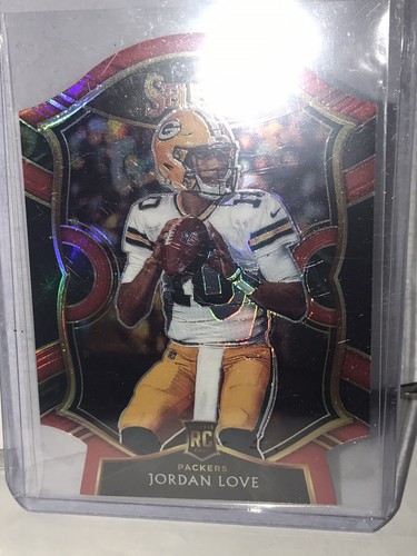 2020 Panini Select Concourse Red Prizm Die-Cut Jordan Love (RC) Packers - Picture 2 of 4