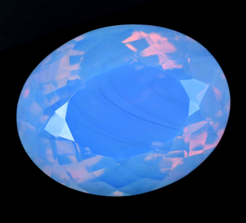 Pierre Précieuse Ovale – Opale Bleue Naturelle – 68,40 Ct – Certifiée AGI – S8603