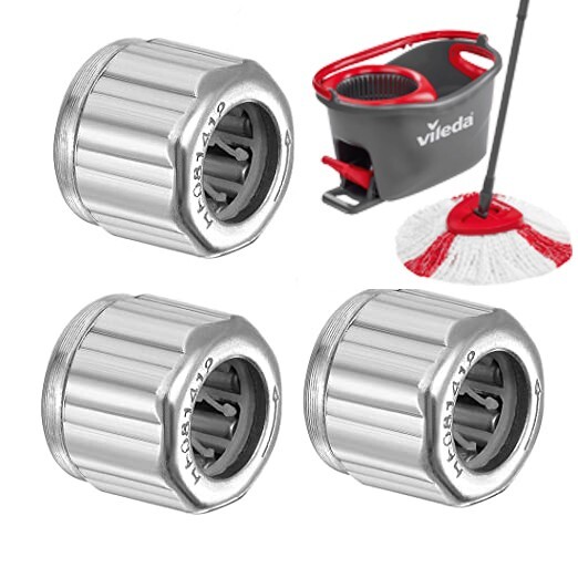 3 Rodamientos Fregona Vileda Mopa, cubo turbo pedal HF081412, 8x14x12mm Cojinete