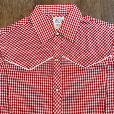 60-70’s Vintage Open Collar Check Shirt VINTAGE) 1960'S～ TOWNCRAFT SHADOW PLAID RAYON OPEN COLLAR