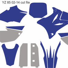 Yamaha Motocross MX modello vettoriale YZ 85cc 2002-2014 file di progettazione taglio