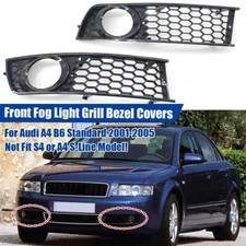 2* Für Audi A4 B6 Waben Gitter Lüftungsgitter Stoßstange Grill Nebelscheinwerfer
