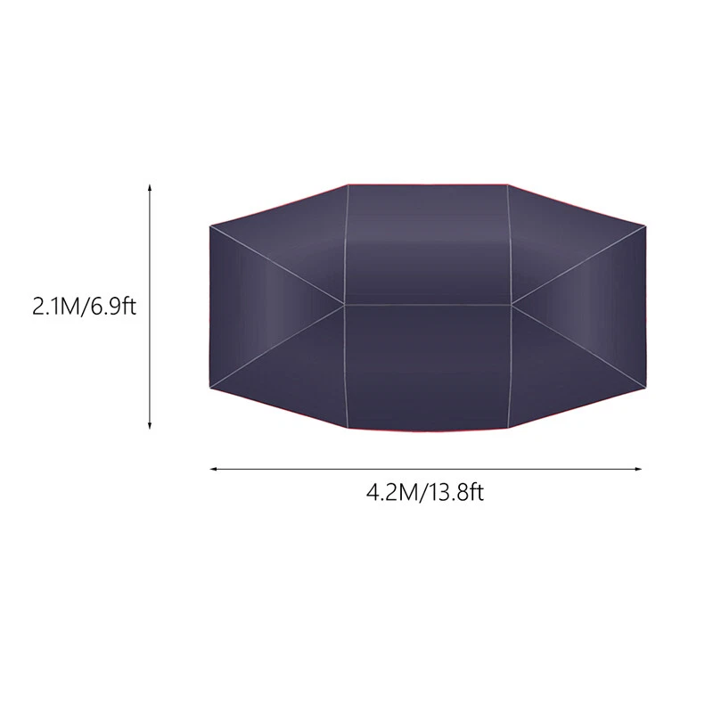 Portable Anti-UV Protection Car Umbrella Tent Sun Shade Roof Waterproof Cover Foto 4 de 4