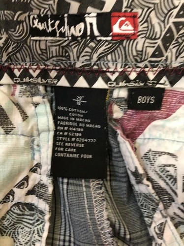 Pantaloncini jeans Quiksilver taglia 29 18 RAGAZZO cotone a quadri (2 paia) OG - Foto 5 di 11