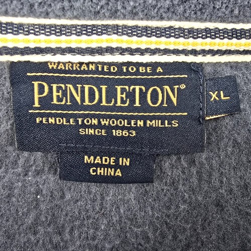 Pendleton Fleece Quarter-Zip Pullover Sweater Men's XL Blue Outdoor Comfy Casual - Picture 4 of 7