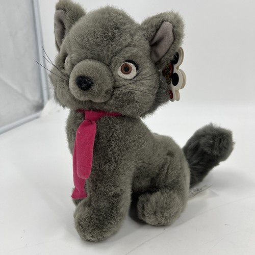 Vintage Disney The Aristocats 9" BERLIOZ Plush Gray Kitten Pink Ribbon RARE- NWT - Picture 2 of 13