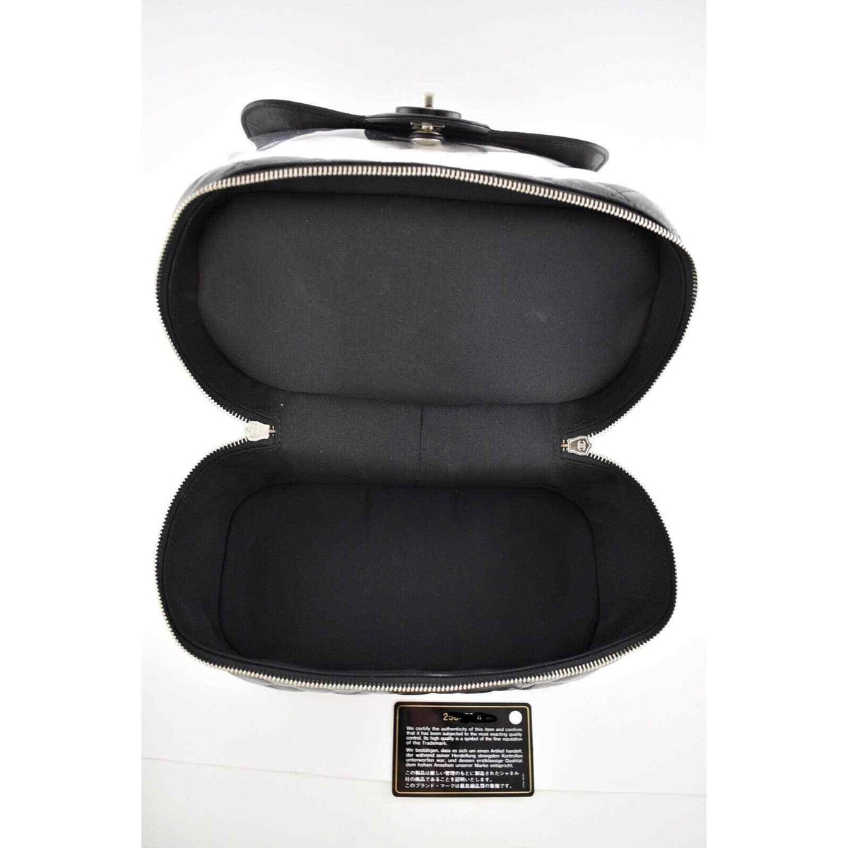 Chanel 18S Black Aquarium Calfskin PVC Quilted Large Silver Chain