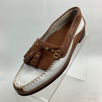 Cole Haan Country Kiltie Loafers Vintage Two-Tone Moccasin Academia Size 8.5 Cole Haan Kiltie Loafer Vintage Cole Haan Leather Monk Strap  main image 4