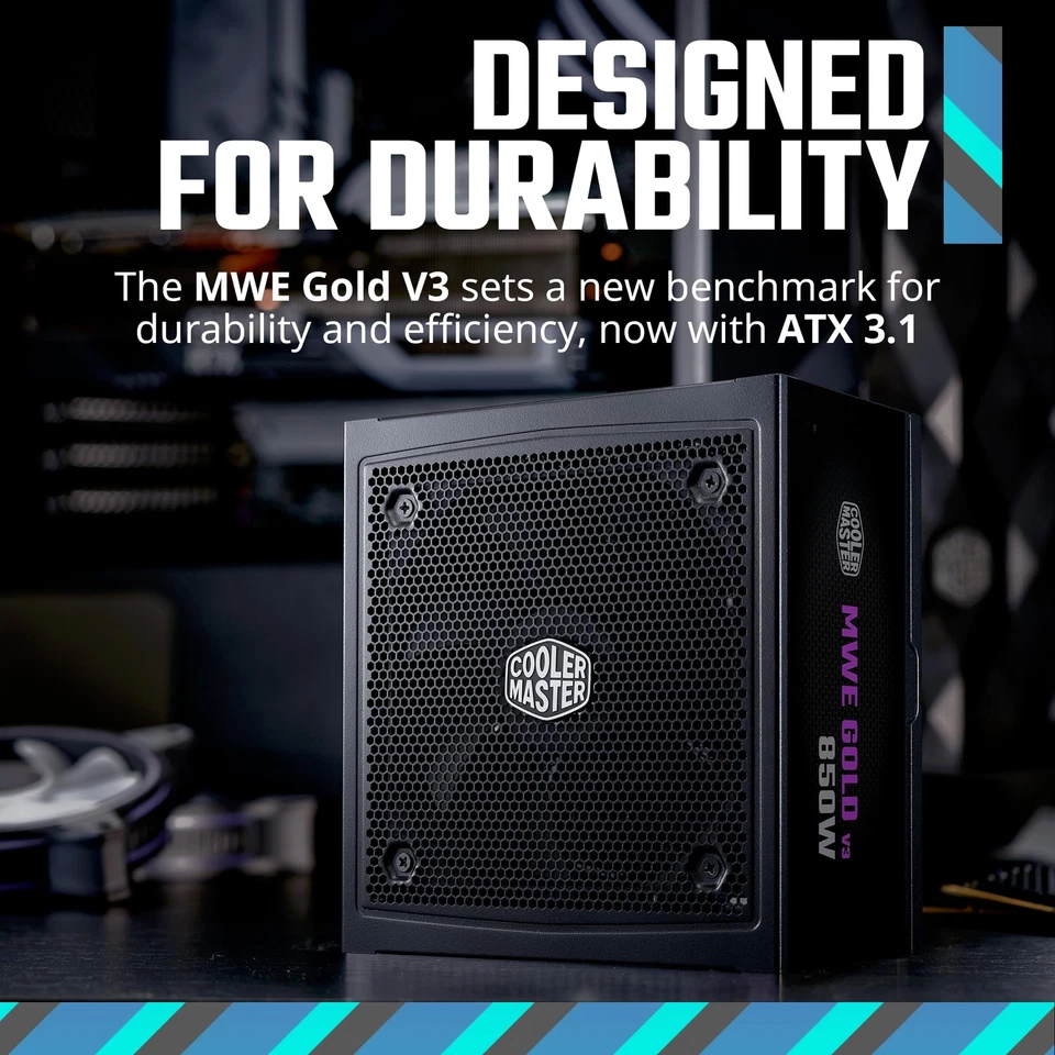 Cooler Master MWE Gold V3 600W ATX 3.1 Power Supply 80 Plus Gold Efficiency - Image 2 of 4