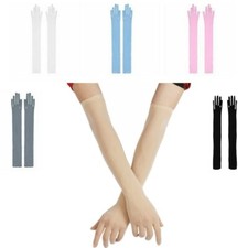 6Color Women's Mesh See Through Sheer Gloves Opera Wedding Club Sun Protection