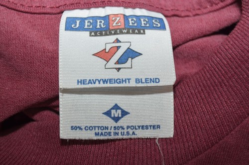 Camiseta De Colección Jerzees Borgoña Rojo Campana del Pacífico Pequeña Gráfica Para Hombres M Hecha en EE. UU. - Imagen 9 de 9