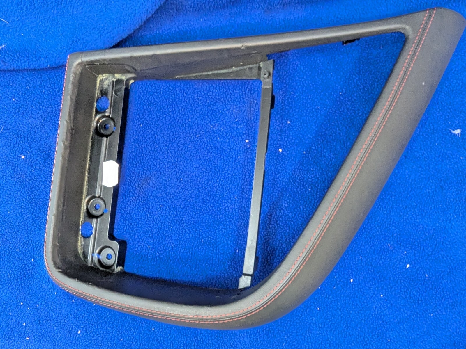 *red stitch* leather 08-2015 AUDI R8 radio INSTRUMENT PANEL TRIM COVER BLACK