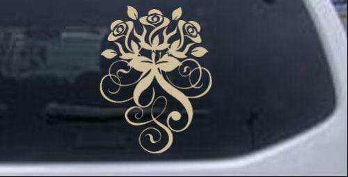 Calcomanía Pegatina Ventana Remolino Rosas Flores Viña Coche o Camión Laptop - Imagen 5 de 32