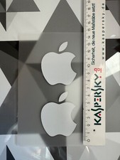 Apple Aufkleber Sticker x2 white S Wetterfest
