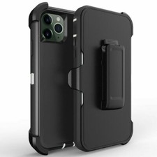 For iPhone 12 Pro Max/12 Pro/12 Mini Shockproof Defender Case Belt Clip Holster