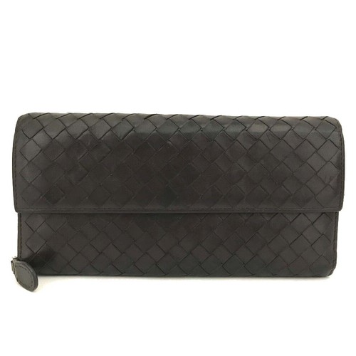 Bottega Veneta Intrecciato Lambskin Bifold Long Wallet Brown/6BD0602