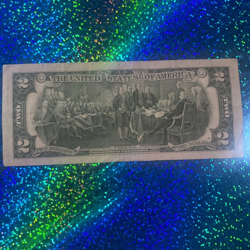 A 03593919 - 1976 $2 Two Dollar Bill - Serial Number - Good Circulated - Image 4 of 4