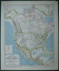 1883 LETTS MAP NORTH AMERICA - S L140