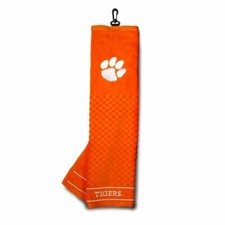 Clemson Tigers NCAA Tri-Fold Embroidered Golf Towel,Officially Licensed