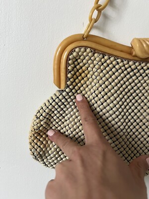 Vintage Whiting and Davis Co. Mesh Top Handle Bag 1930's Art