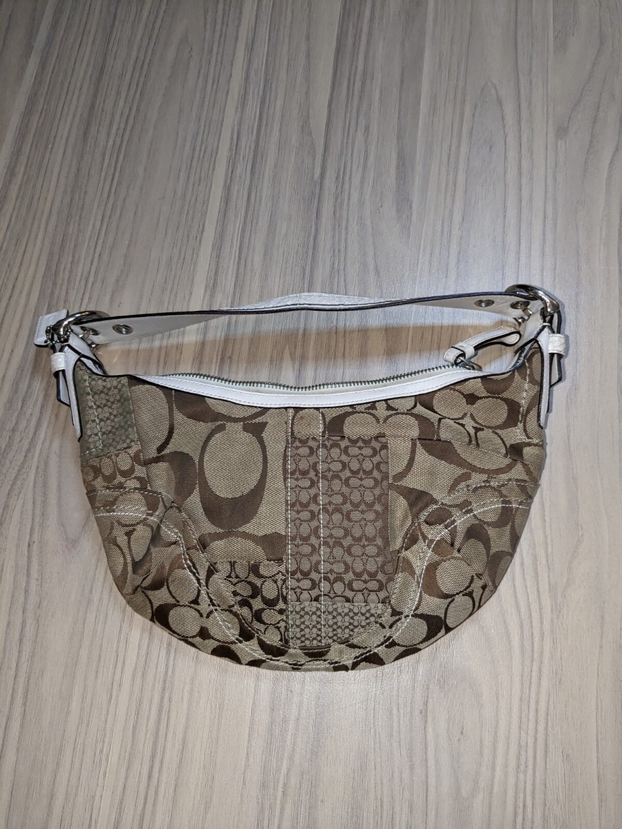 COACH Signature Y2K Soho Hobo Brown White Monogram Jacquard Small Purse Handbag | eBay COACH Signature Y2K Soho Hobo Brown White Monogram Jacquard Small Purse Handbag | eBay