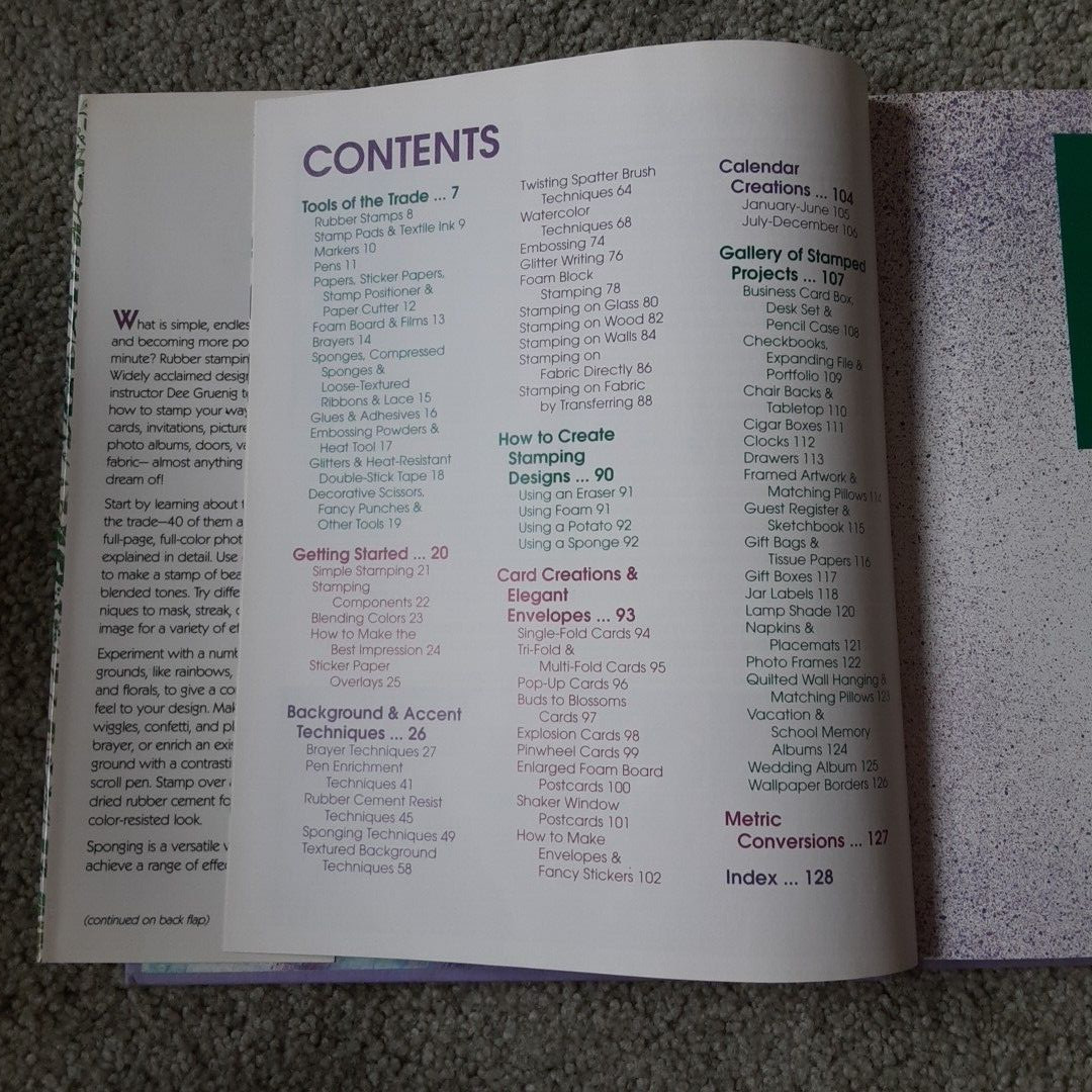 как выглядит The Great Rubber Stamp Book Designing, Making, Using by Dee Gruenig Crafting фото