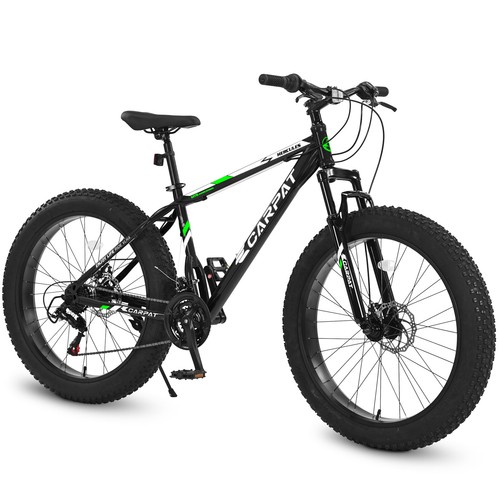 26'' Fat Tire Mountain Bike 21-Speed Urban Commuter City Bicycle for Adult/Youth - Picture 30 of 30