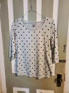 lane bryant polka dot shirt