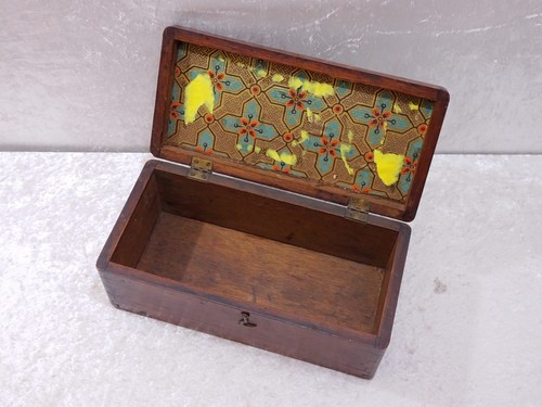 rZMGKX - Antikes Holz Kästchen Box Schatulle - Vintage - Handmade - 32 cm - Bild 3 von 7