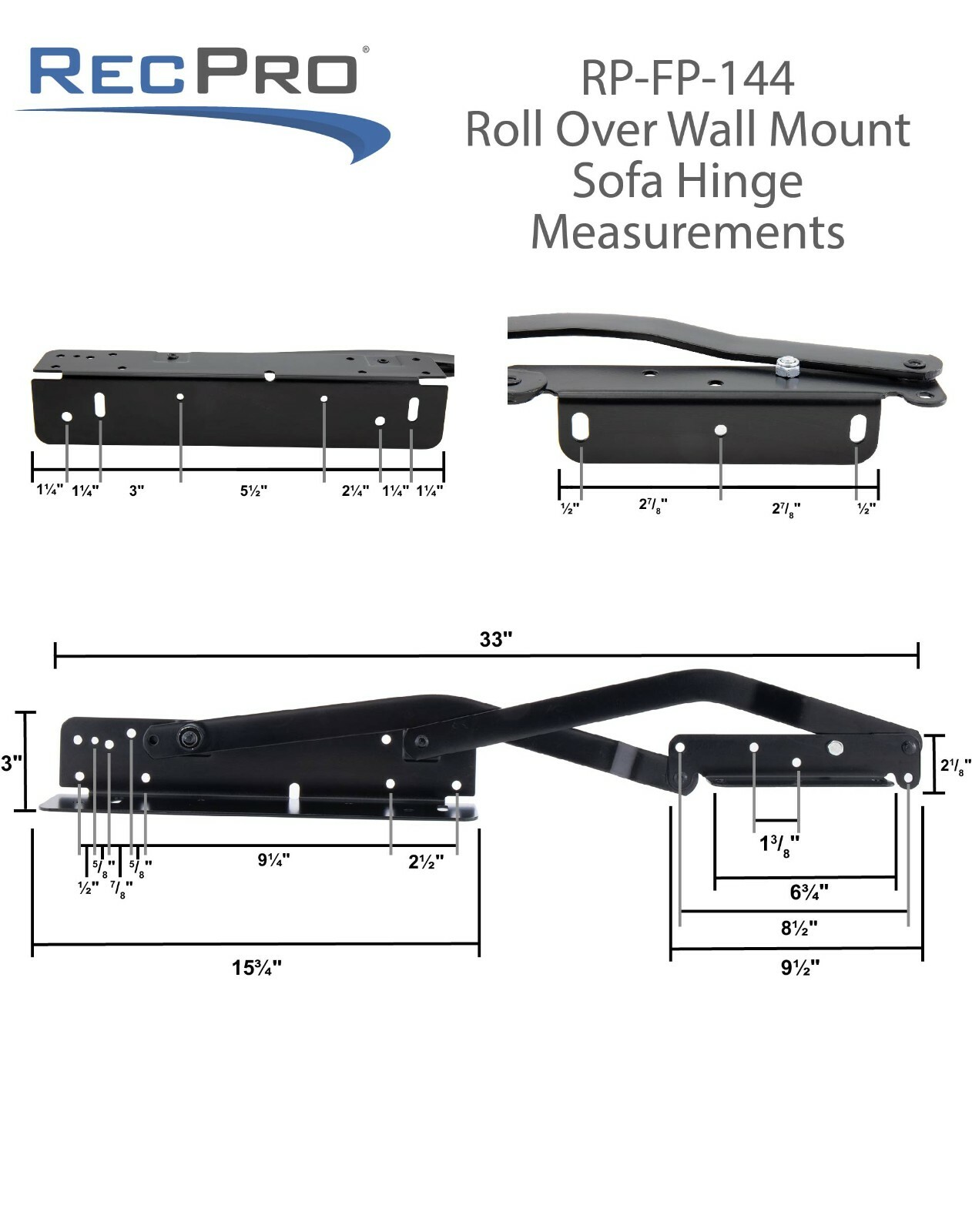 RV Roll Over Sofa Bed Hinge Kit DIY HappiJac Equivalent Fold Down