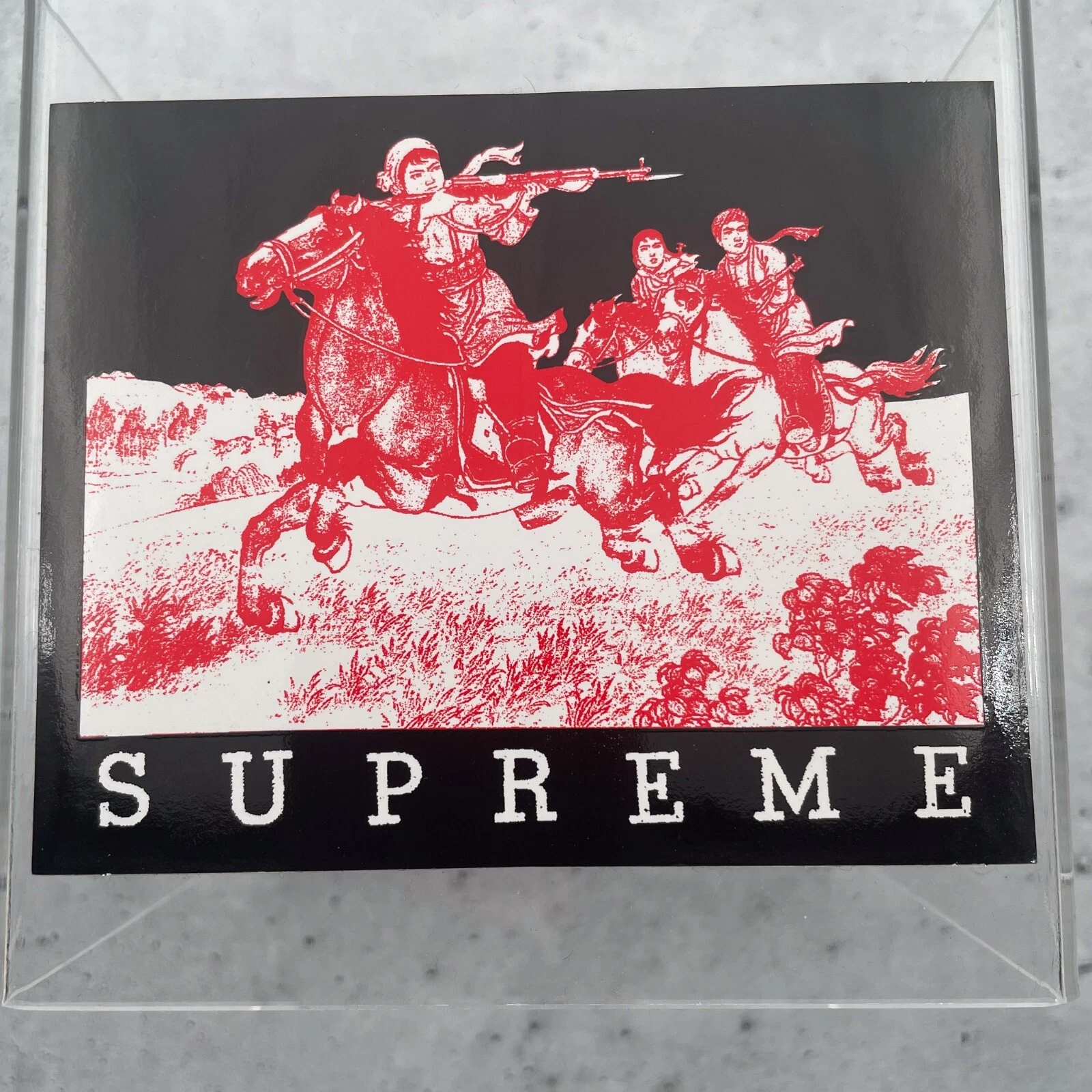 Autocollant autocollant Supreme Red Rider 100% accessoires authentiques