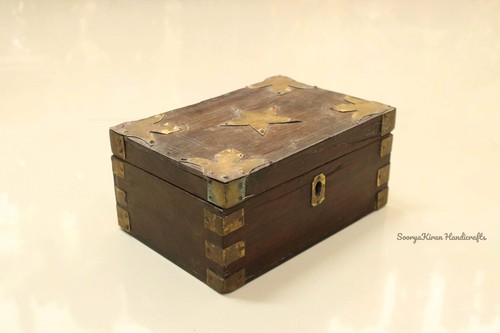 Small Wooden Box Antique Rustic Home Decor Vintage Rare Collectible Stash Box - 第 2/6 張圖片