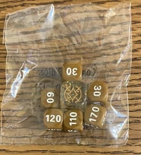 Pokemon TCG Brilliant Stars Die Set of 7 Dice From Elite Trainer Box