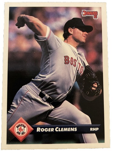 1991 Leaf Roger Clemens #395 MVP Baseball Card. Near Mint Boston