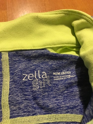 ZELLA GIRL Full Zip Jacket Active Fitness Yoga Sweatshirt Size Medium 8/10 Kids - Picture 3 of 7