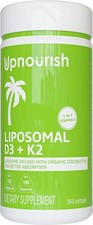 Liposomal Vitamin D3 K2 MK7 - 365 Softgels  VIT D3 5000 IU  K2 100 mcg