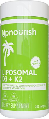 #ad #ad Liposomal Vitamin D3 K2 MK7 365 Softgels VIT D3 5000 IU K2 100 mcg $55.99