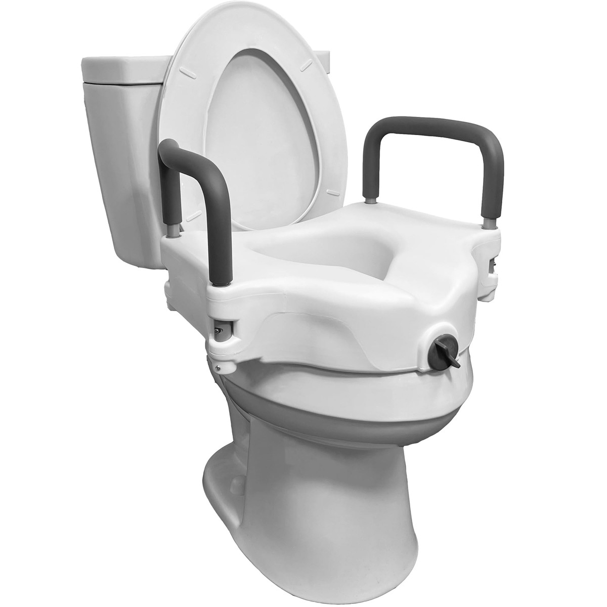 Raised Toilet Seat E-Z Lock 5 Inch Height White 300 lbs. Weight Capacity 1/EA Raised Toilet Seat E-Z Lock 5 Inch Height White 300 lbs. Weight Capacity 1/EA