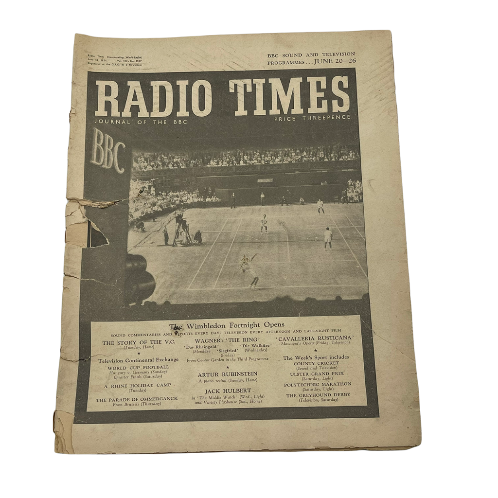 Radio Times Journal of the BBC June 18 1954 Wimbledon