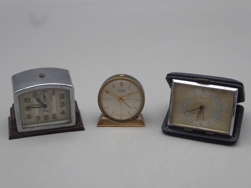 3 x Vintage Mechanical Alarm Clocks - JAZ / CYMA AMIC / KIENZLE - Foto 3 di 16