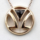 LeVian Sterling Vermeil Smoky Quartz Slider Pendant 17in Cable Necklace #S5579-1 — photo 2