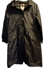 Joules Holkham Black Tonal Waterproof Packable Raincoat UK14 - BNWT RRP£75
